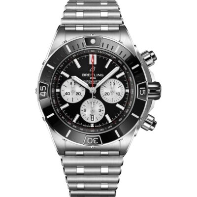 Breitling Super Chronomat B01 44 AB0136251B1A1 Stainless Steel Black Dial