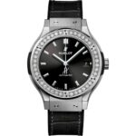Hublot Classic Fusion Titanium Diamonds 565.NX.1470.LR.1204 Titanium Black Dial