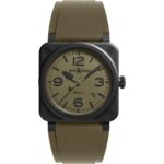 Bell & Ross BR 03 Military Ceramic 41mm BR03A-MIL-CE/SRB Front View