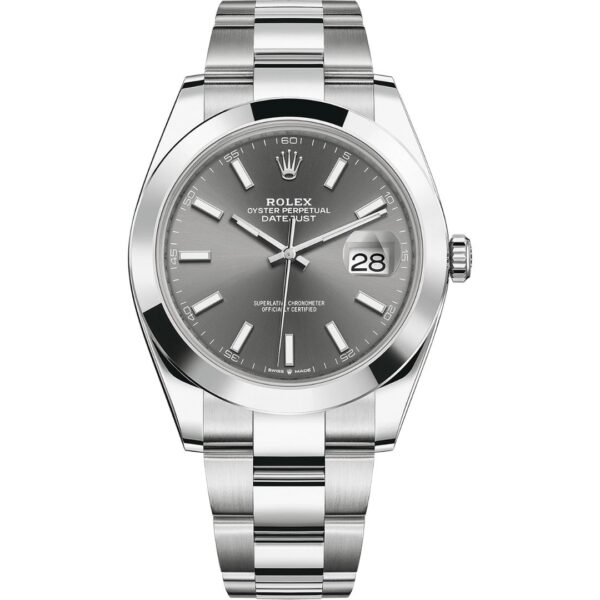 Rolex Datejust 41 126300 in steel oyster bracelet with slate dial