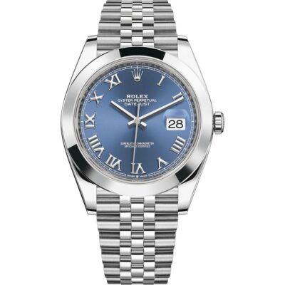 Rolex Datejust 41 126300 in steel jubilee bracelet with blue dial