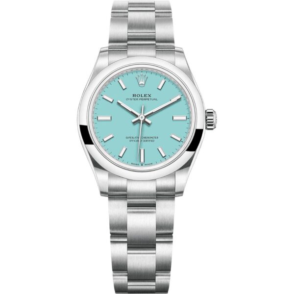 rolex-oyster-perpetual-31-277200-turquoise_1 Rolex Oyster Perpetual 31 277200 Turquoise front view