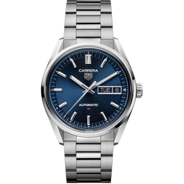 wda2112-ba0043-main Tag Heuer Carrera Day-Date WDA2112.BA0043 in steel with blue dial