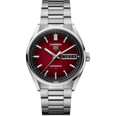 Tag Heuer Carrera Day-Date WDA2113.BA0043 in steel with red dial