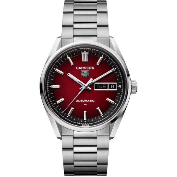 wda2113-ba0043-main Tag Heuer Carrera Day-Date WDA2113.BA0043 in steel with red dial