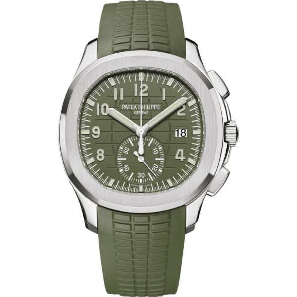 Patek Philippe Aquanaut Chronograph 5968G-010 White Gold Green Dial