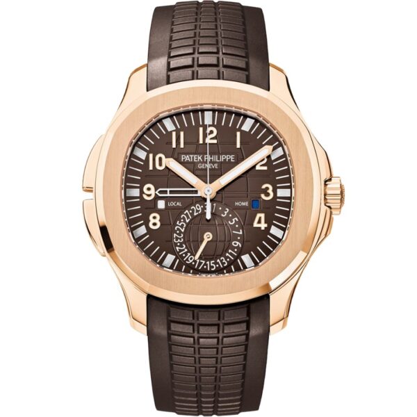 patek-philippe-aquanaut-travel-time-5164r-001_1 Patek Philippe Aquanaut Travel Time 5164R-001 Rose Gold Brown Dial